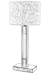 ML-9108-1E Eskitme Kaplama Masa Lambası E27 Metal Kumaş 30cm - 2
